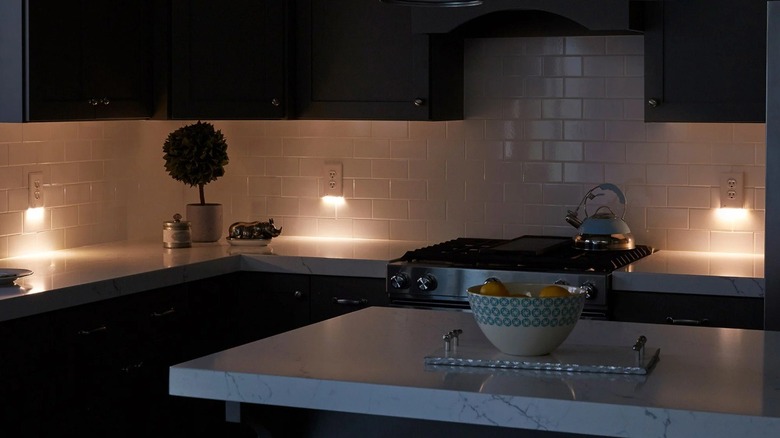 LED lighted electrical outlet covers