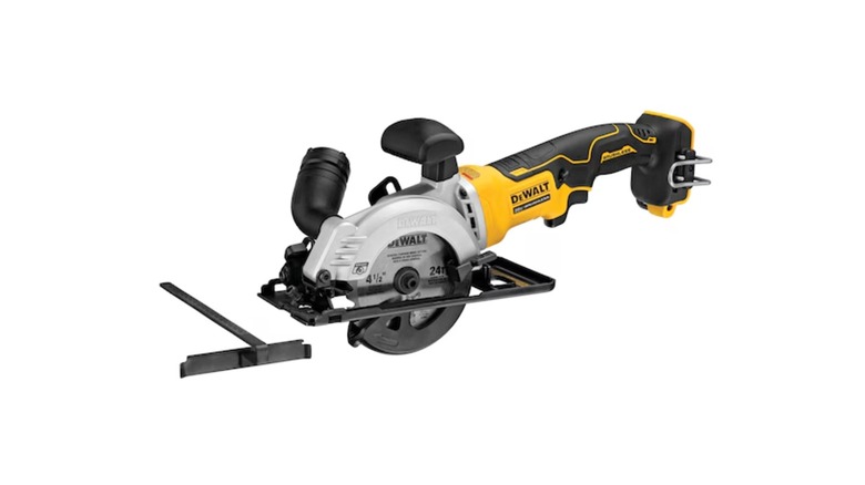 DeWalt Atomic 20V Max 4-1/2-Inch Circular Saw on a white background