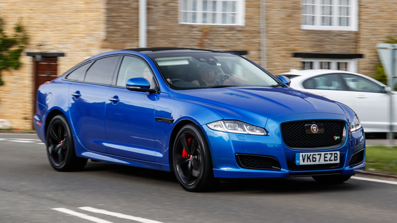 Jaguar XJ driving
