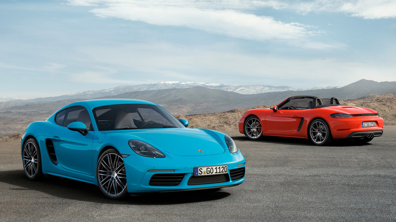 Current generation Porsche Cayman and Boxster