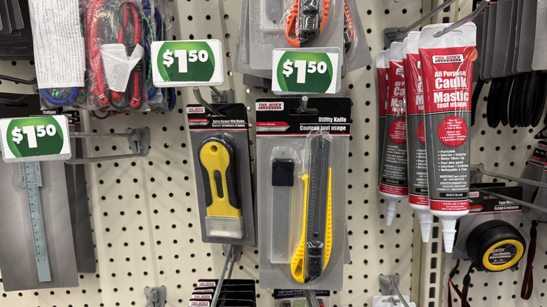 Utility knife and scraper at Dollar Tree
