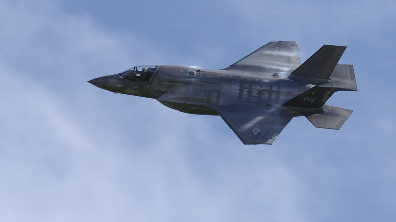 an F-35 in flight