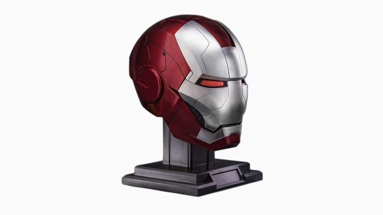 Iron Man mask on stand