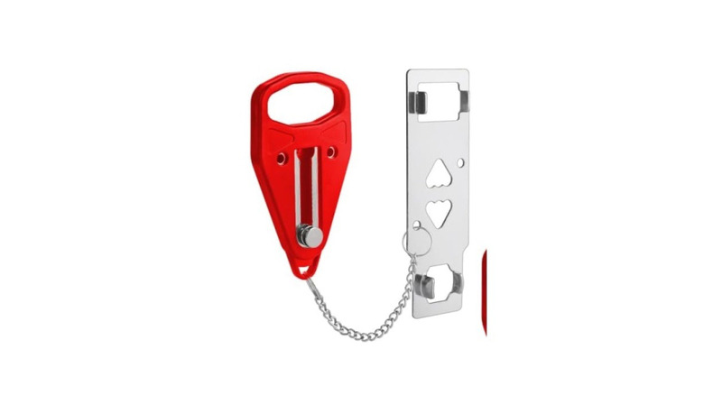 Door lock on white background