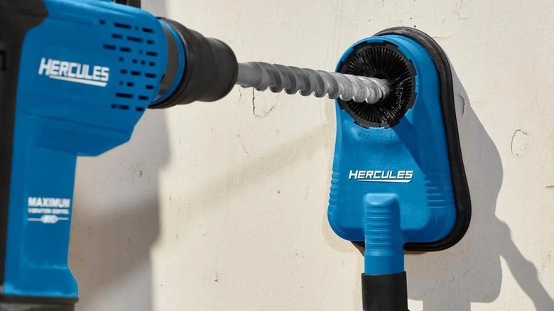 drilling while using Hercules dust collector