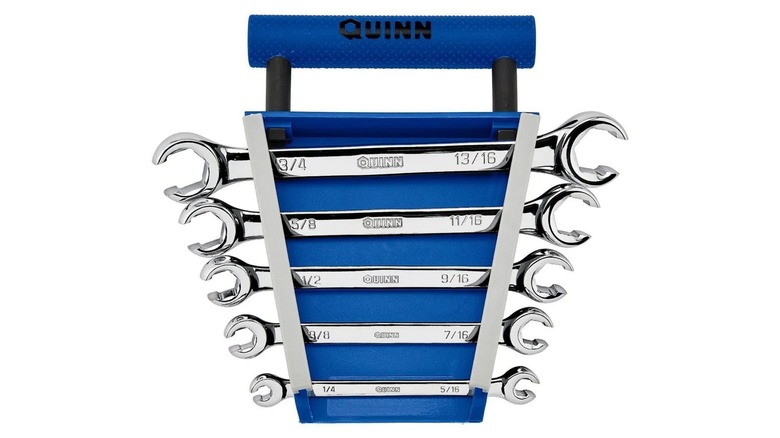 Quinn SAE or Metric Flare Nut Wrench Set (5-Piece)