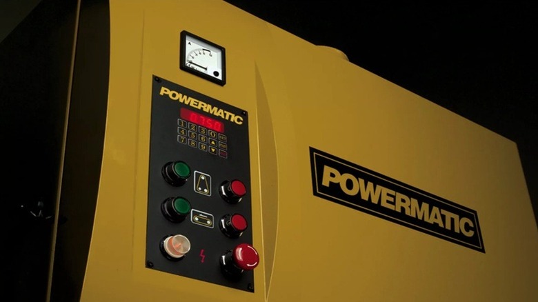 Close up of Powermatic variable speed belt sander