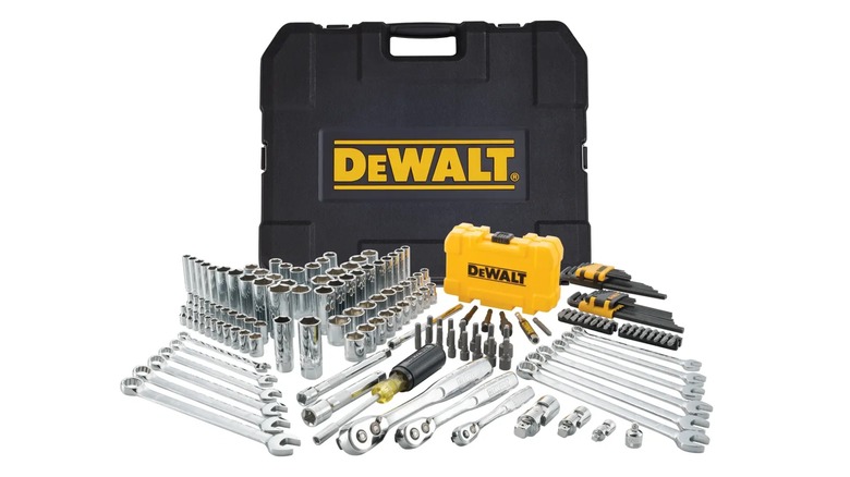 ¼-Inch, 3/8-Inch, and ½-Inch Drive Polished Chrome Mechanics Tool Set (168-Piece)