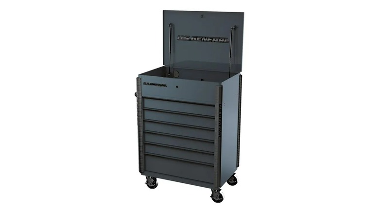 U.S. General 43x23 Inch 6-Drawer Full-Bank Service Cart