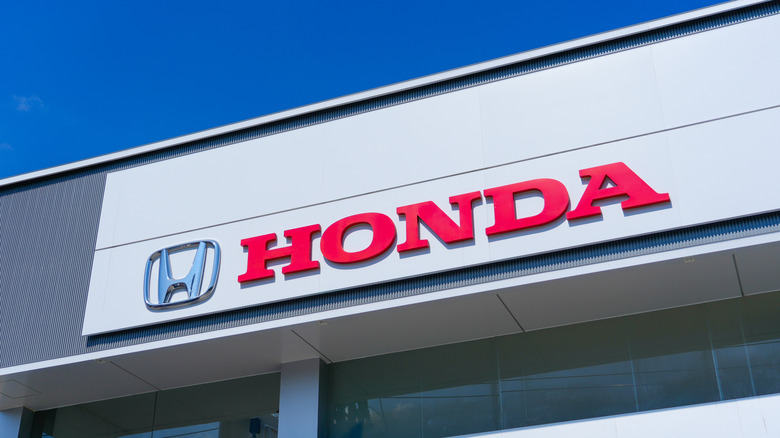 Honda logo on building