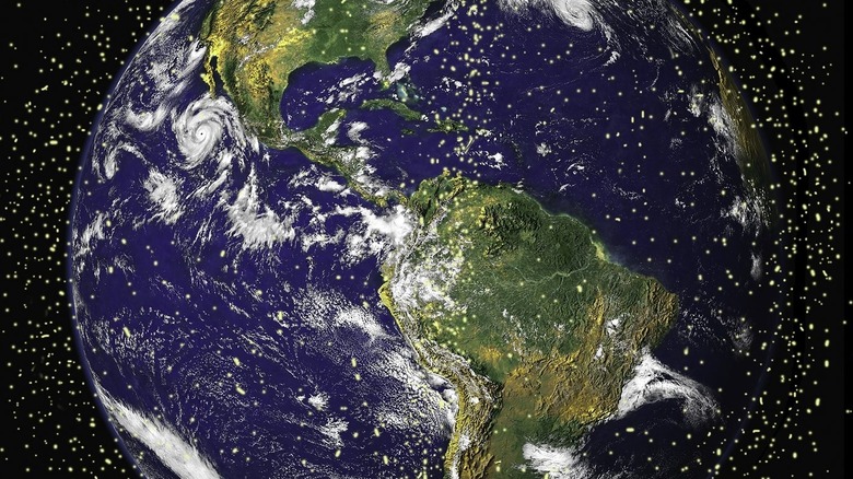 Illustration of space debris