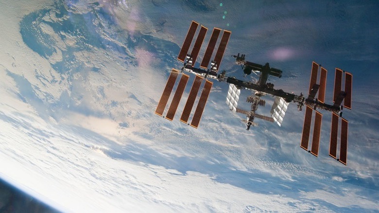 ISS seen from space shuttle