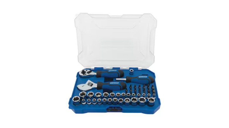 Kobalt Stubby 50-Piece SAE and Metric Mechanics Tool Set