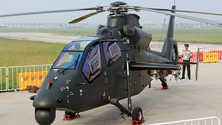 Chinese Harbin Z-19 helicopter on display