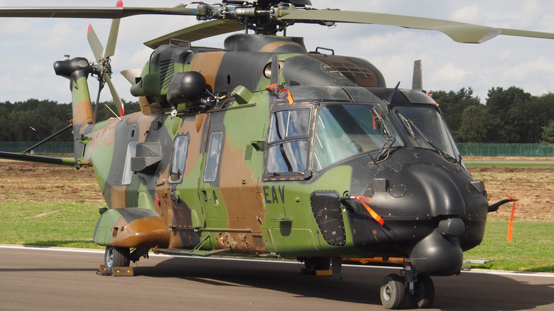 French Army Light Aviation NH-90 helicopter on the ground