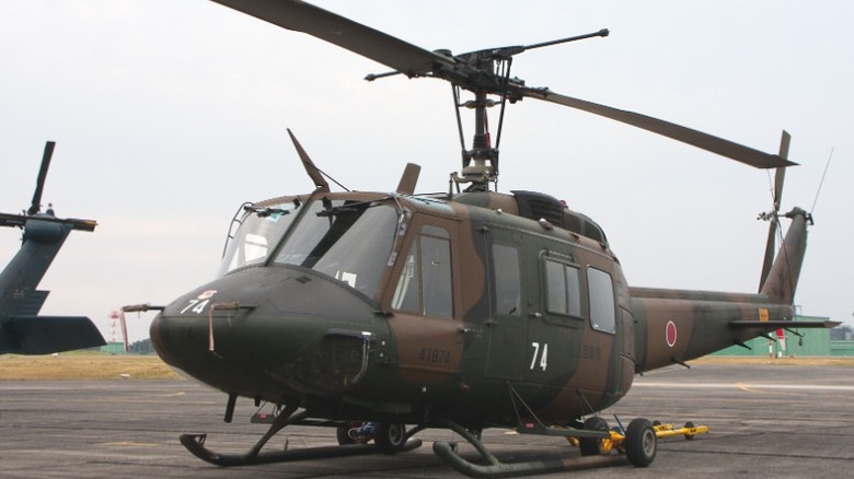 Japan Ground Self-Defence Force Fuji-Bell UH-1J helicopter on the ground