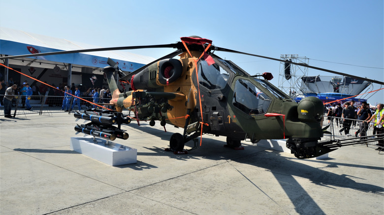 Turkish Army TAI T129 on display
