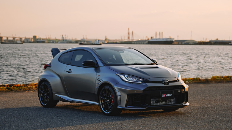 2025 Toyota GR Yaris with aerodynamic package front 3/4 view