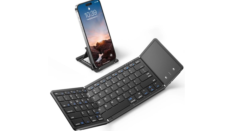Samsers foldable bluetooth keyboard for Android and iOS devices