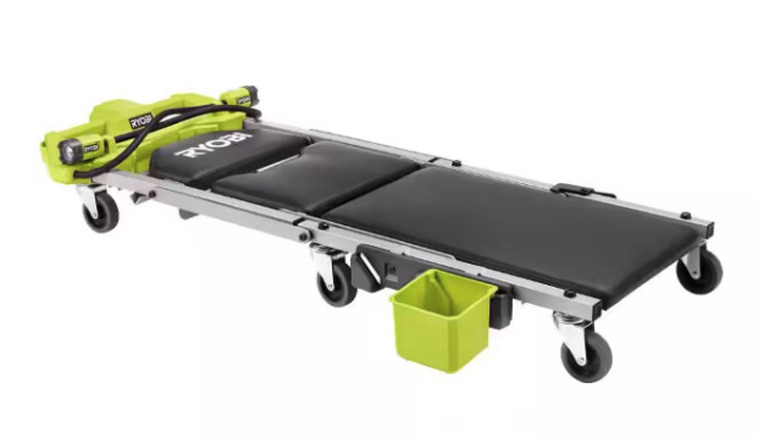 18V Dual-Function Automotive Creeper/Seat on display