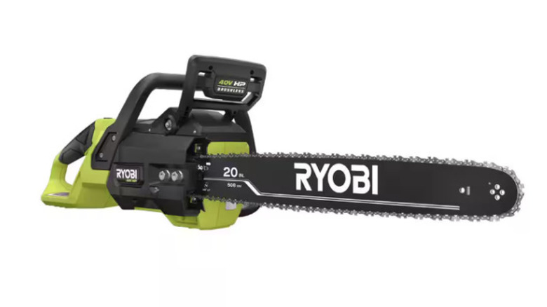 40V HP Brushless 20-inch Chainsaw on display