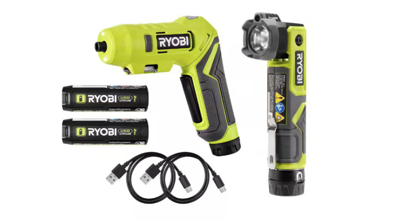 USB Lithium 2-Tool Combo Kit on display