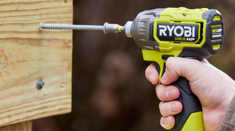 Ryobi 18V One+ Impact Driver in use
