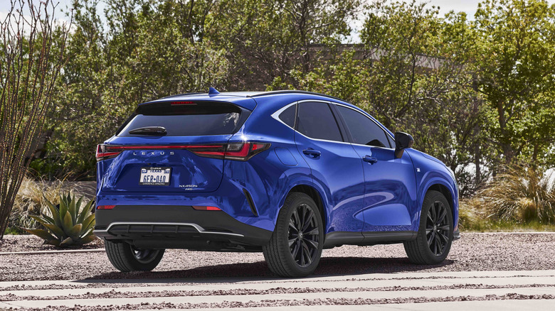 Lexus NX 450h+ static image rear 3/4 view