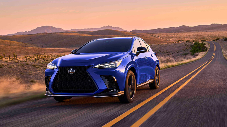 Lexus NX 450h+ dynamic image front 3/4 view