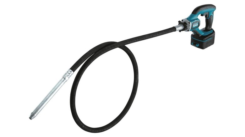 Makita concrete vibrator on white background