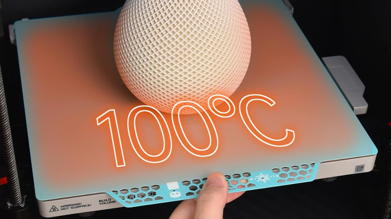 Cryogrip Pro build plate with an object 3D printed on it