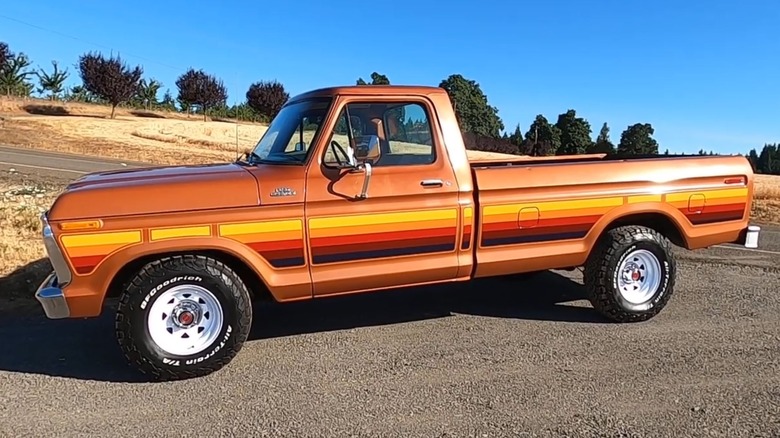 Ford truck painted in original Free Wheeling colors