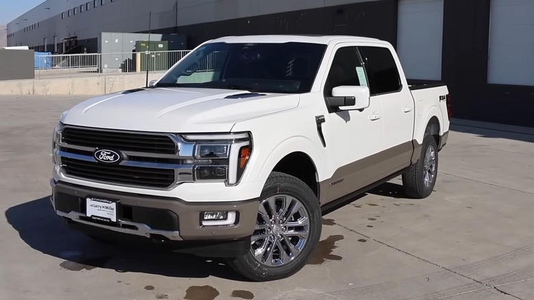 Ford F150 painted in Star White Metallic Tri-Coat