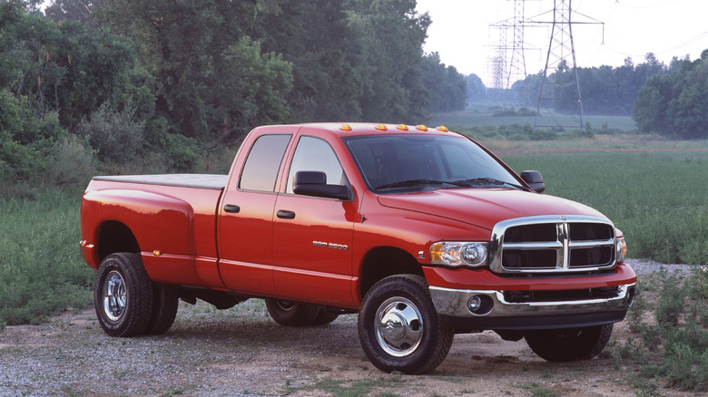 2005 Dodge Ram 3500 with Cummins 6BT engine front 3/4 view