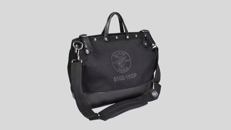 16-inch Deluxe Black Canvas Tool Bag