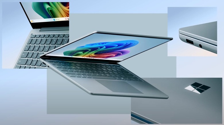 13-inch microsoft surface laptop shown at various angles