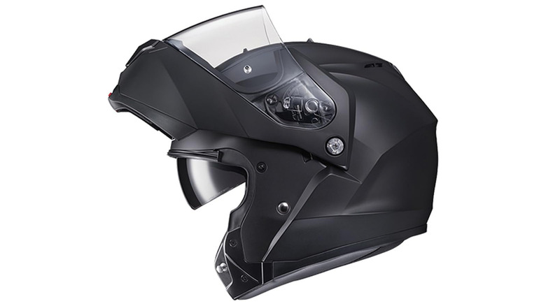 A side profile of the HJC C91 motorcycle helmet