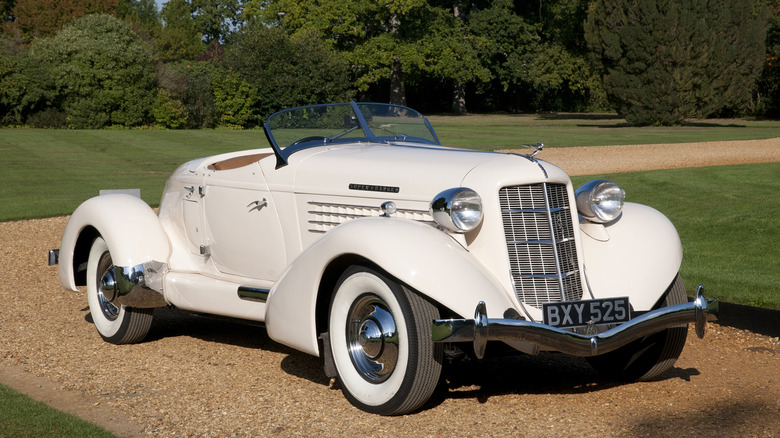A 1935 Auburn 851 Speedster, front 3/4 view
