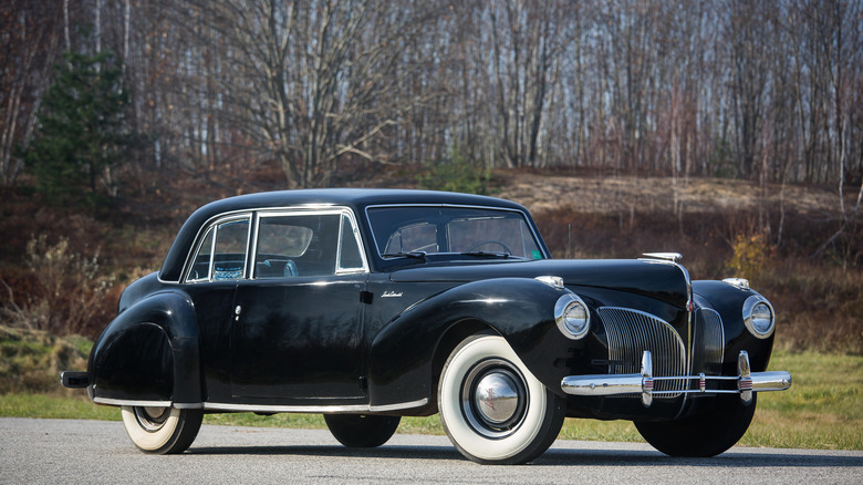 The 1941 Lincoln Continental, front 3/4 view