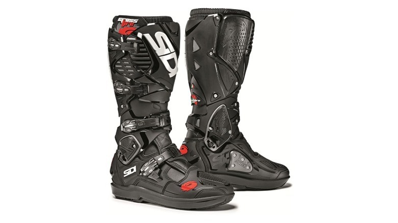 Black boots with a bits of Red and a Sidi logo