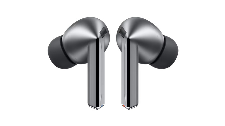 Samsung buds on white background