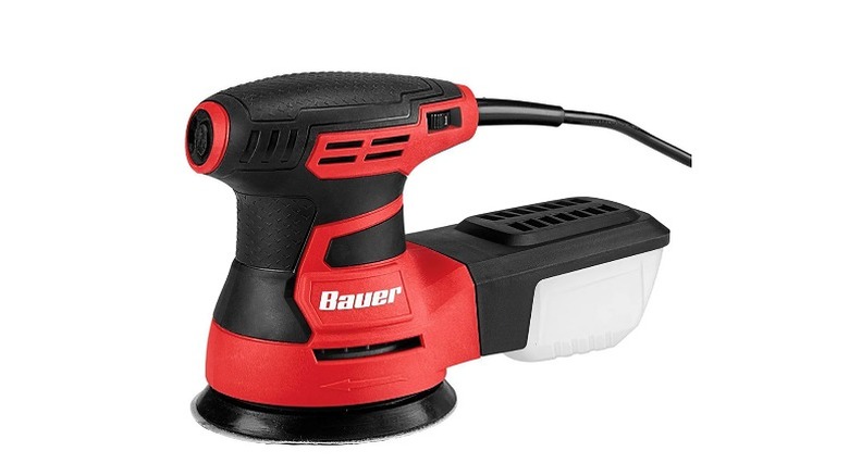 Bauer orbital sander in red and black