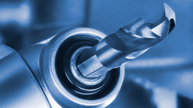 a drill bit up close