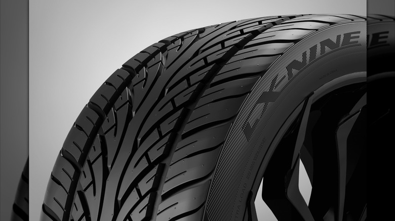 A close up image of Lexani LX-Nine tire