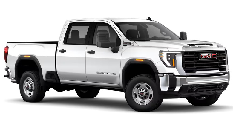 2025 GMC Sierra 2500 Heavy Duty pickup truck in white, single cab version