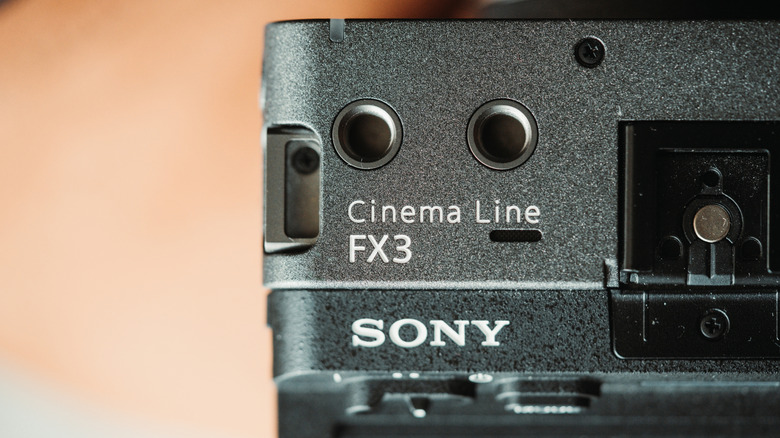 Sony FX3A cinema line camera up close