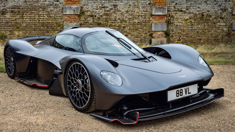 The Aston Martin Valkyrie Cosworth 6.5L V12 on display