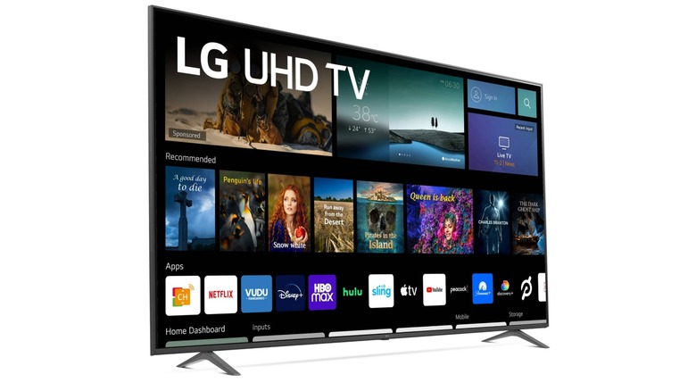 LG 70-inch UHD TV on display