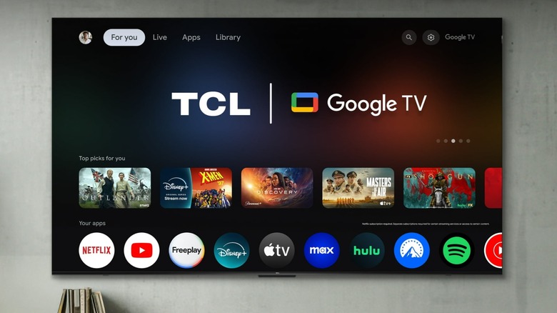 TCL Q Series TV on wall