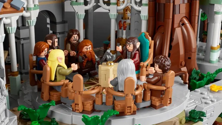 lego icons lord of the rings rivendell set minifigures